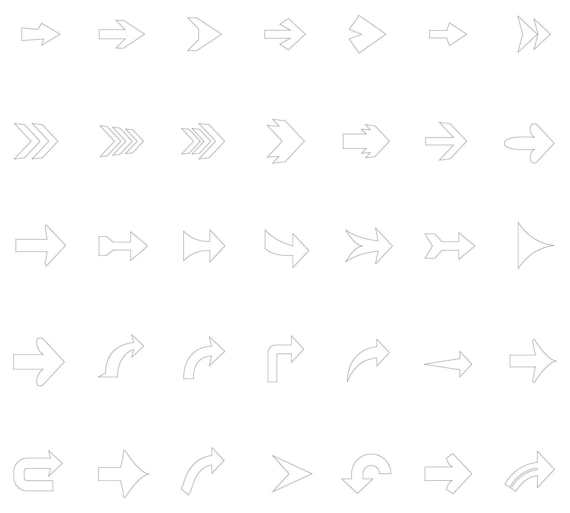 arrows icon set Stock Free