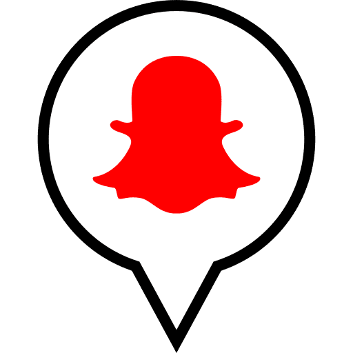 Snapchat, pin, pointer icon