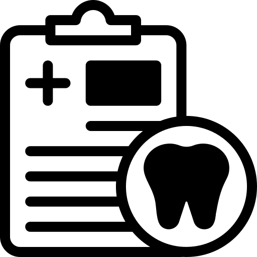 Dental, record, report icon