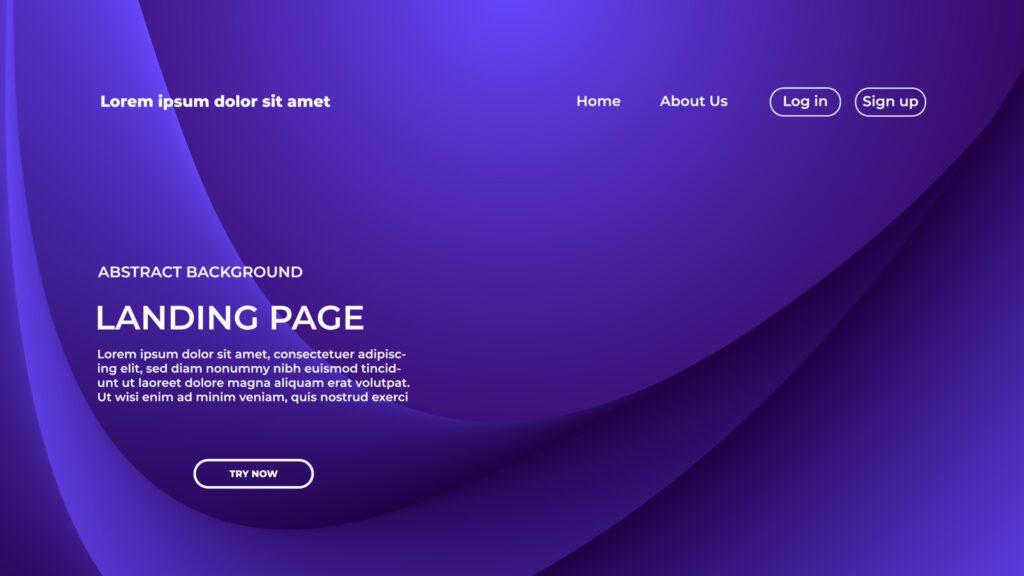 landing page blue wave background. abstract modern website background. geometry shape for banner, sales promotion and business presentation Free Vector and Free SVG