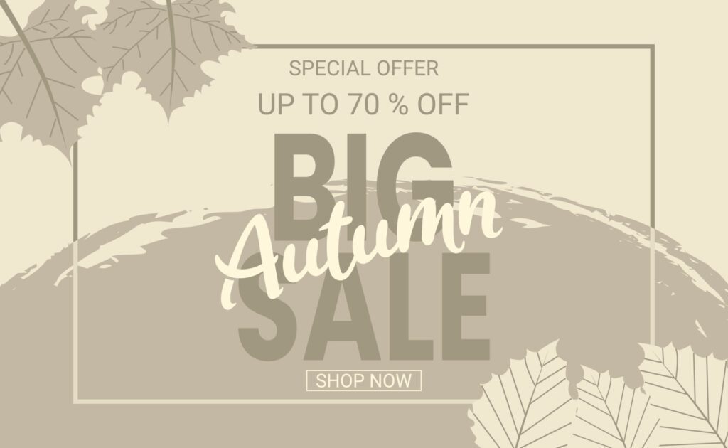 Autumn big sale background, for banners, posters, templates and others. Free Vector and Free SVG