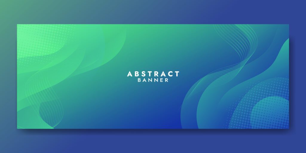 Abstract Green Fluid Wave Banner Template Free Vector