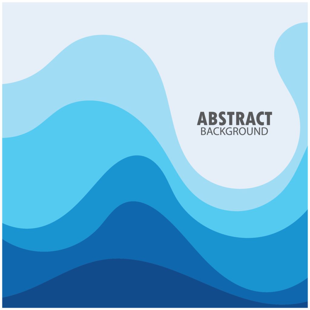 ABSTRACT WAVE BACKGROUND DESIGN WITH BLUE COMBINATION VECTOR Free Vector