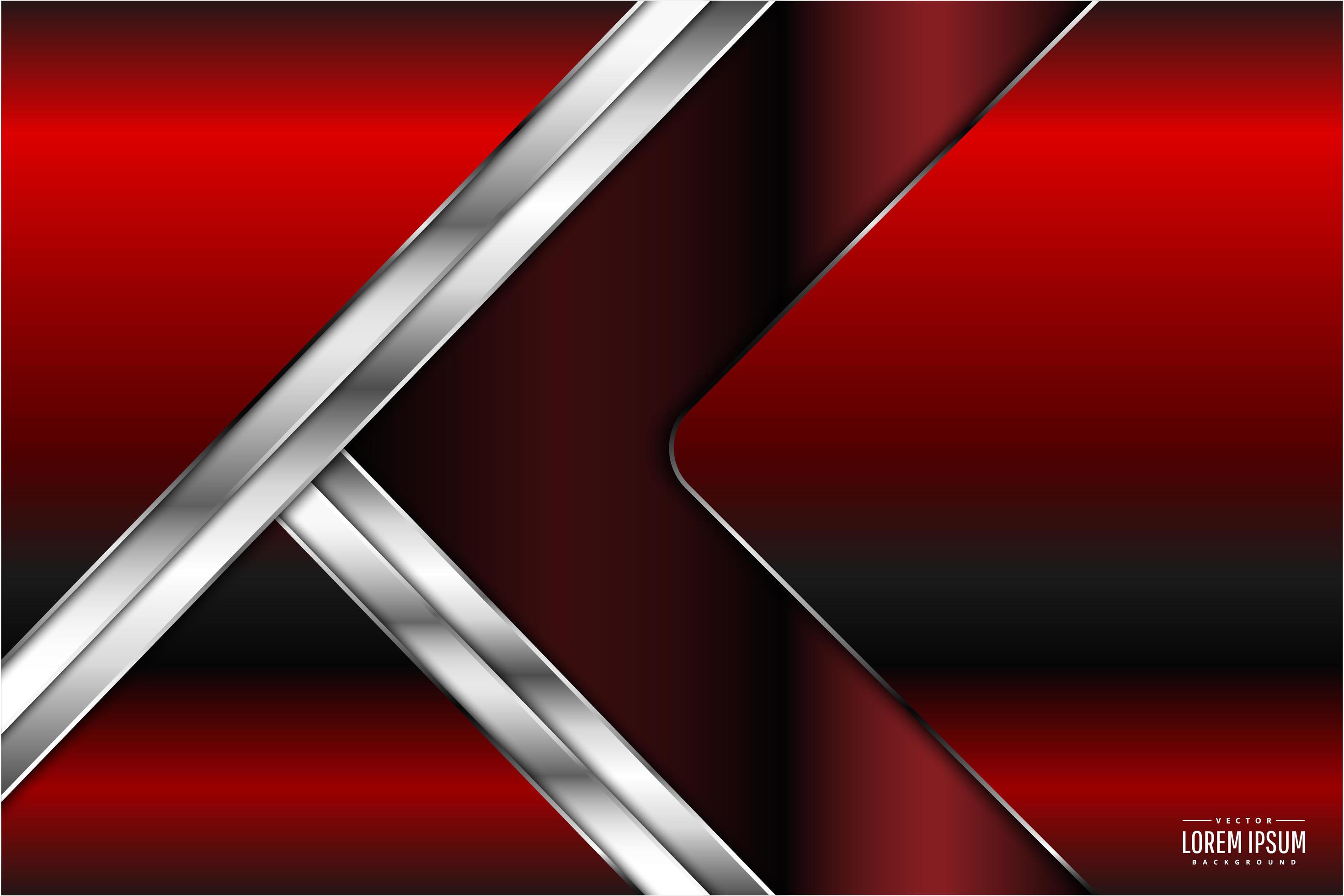 Red and silver metallic arrow shape design Stock Free