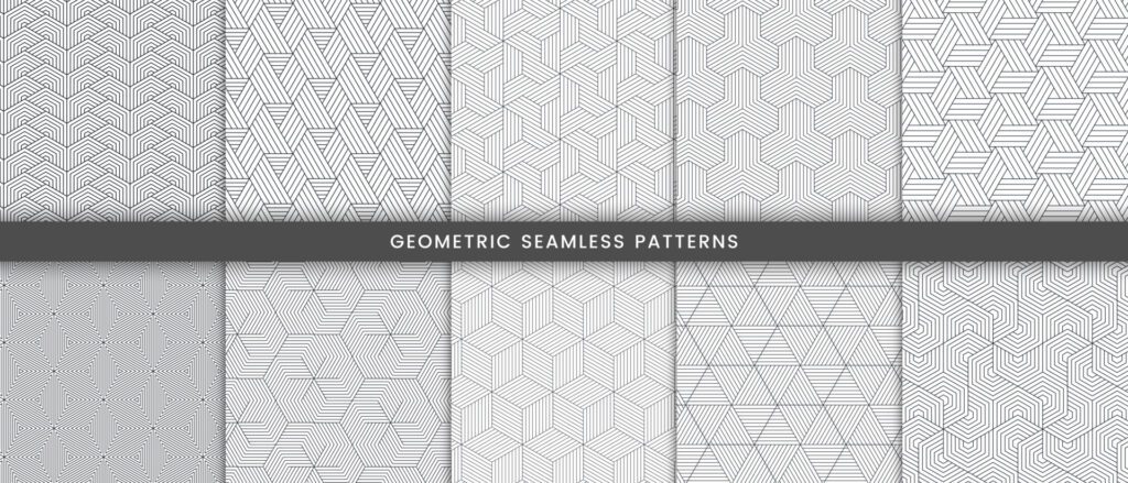 Geometric pattern with stripes lines polygonal shape Free Vector