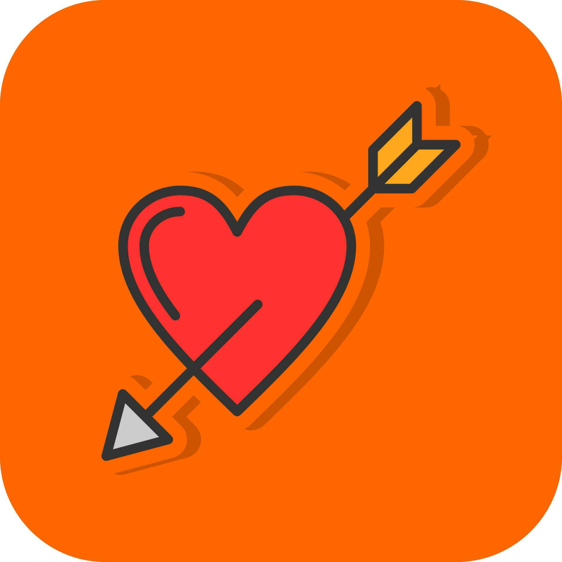 Heart Arrow Vector Icon Design Stock Free