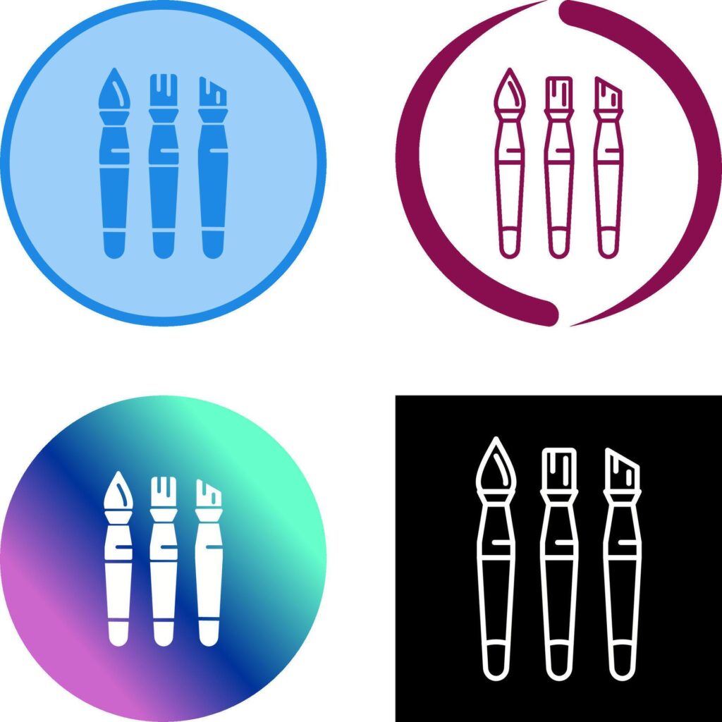 Brushes Icon Design Stock Free