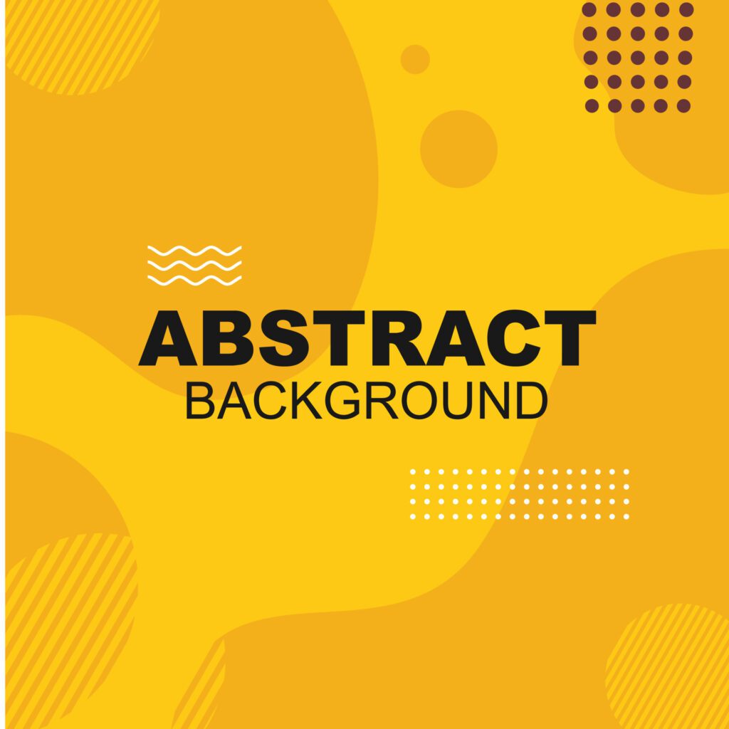 Abstract background vector in yellow color with dots and strips Free Vector