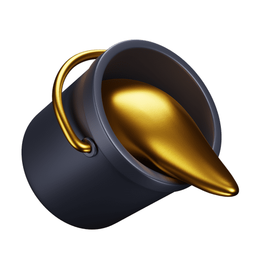 Premium, bucket 3D illustration