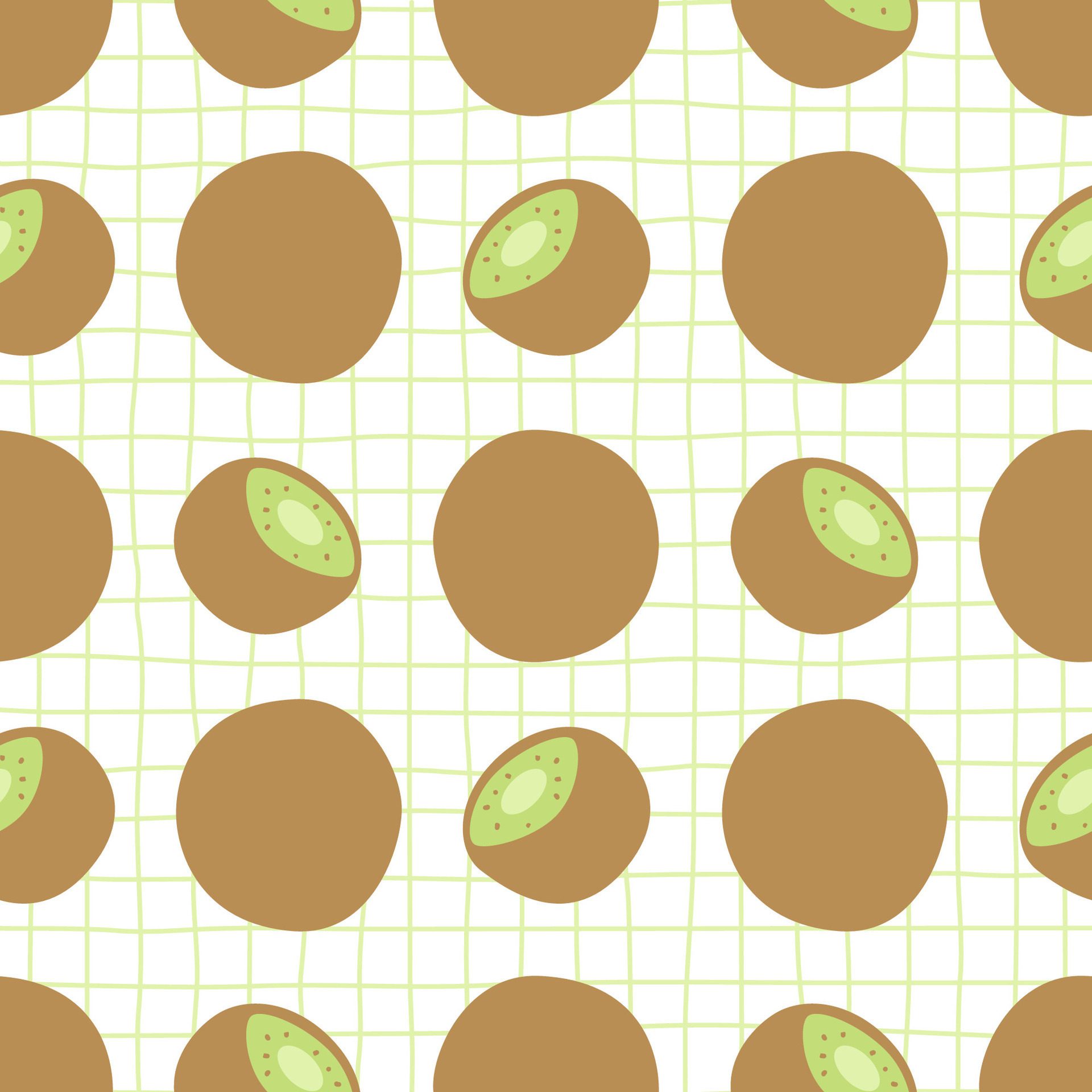 Seamless pattern with kiwi fruit Free Vector