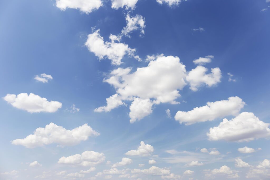 Blue sky background with clouds’ natural background. Stock Free