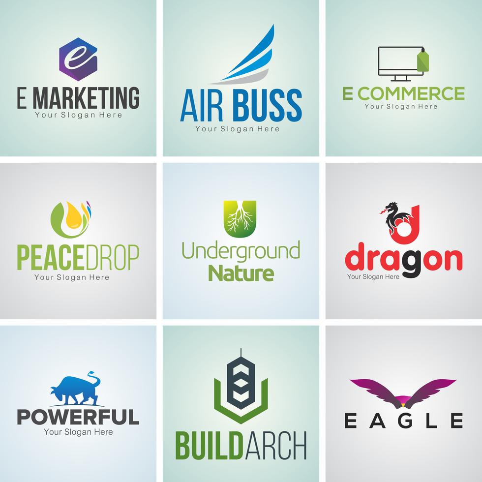 Creative Corporate Logo Design Template Set Stock Free