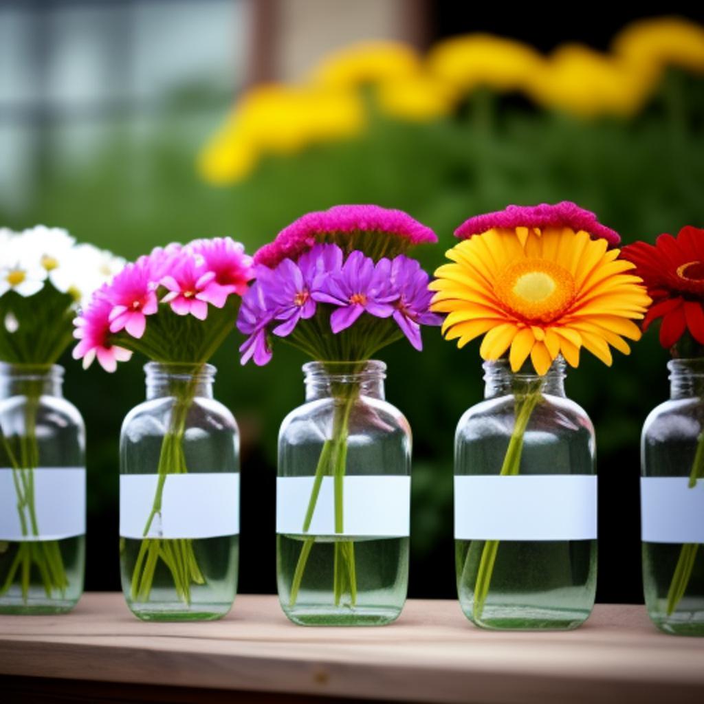 Flores en botellas by by @ai_generated