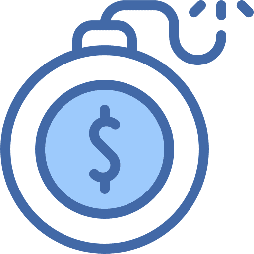 Debt, business, and icon