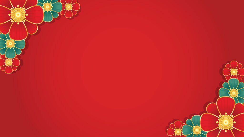 Lunar new year wallpaper. Chinese background vector. free space for text. Free Vector