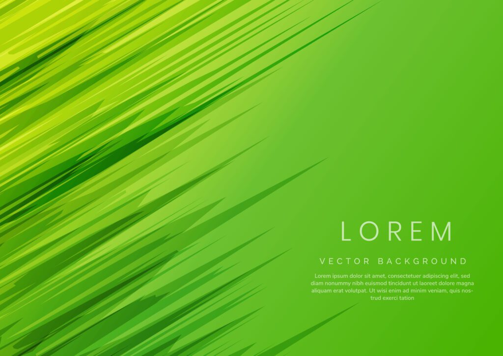 Template abstract green gradient background with lines diagonal. Free Vector