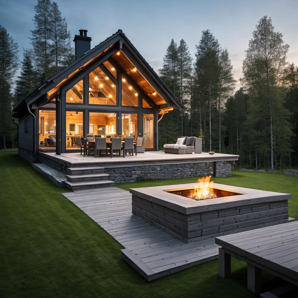 Heated luxury cottage patio by @ai_generated