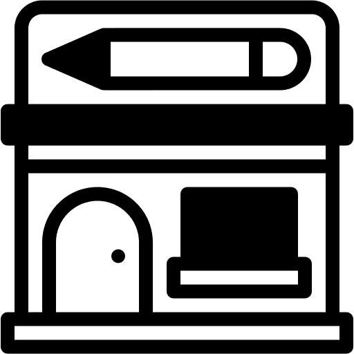 Stationery, supplies, school icon