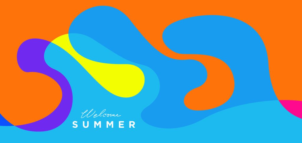 Colorful summer abstract background Free Vector