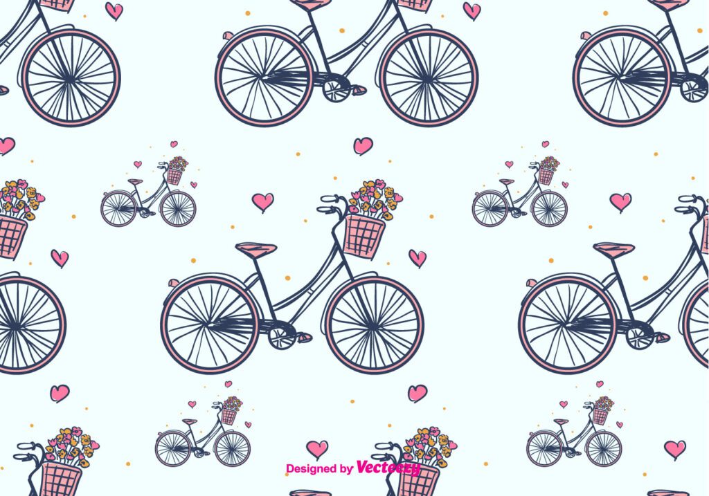 Bicycle Vector Pattern Free Vector and Free SVG