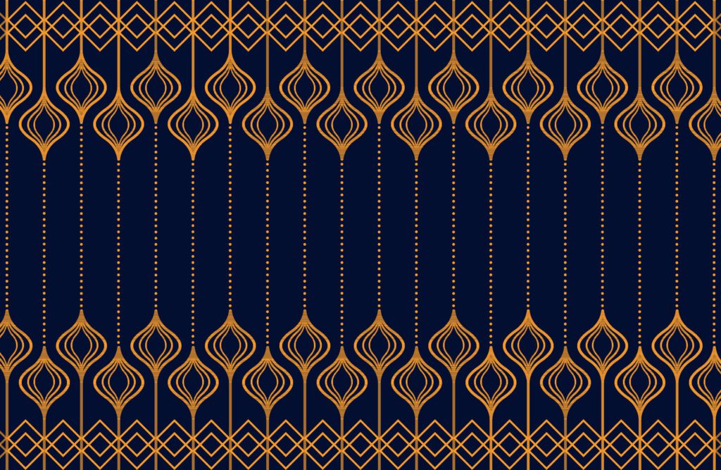 Golden fabric pattern design Free Vector