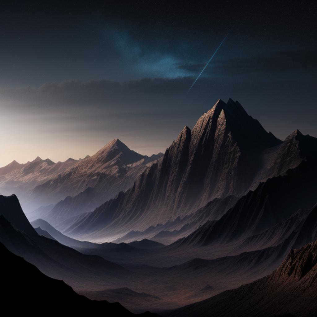 Background, Dark mountains by by @ai_generated