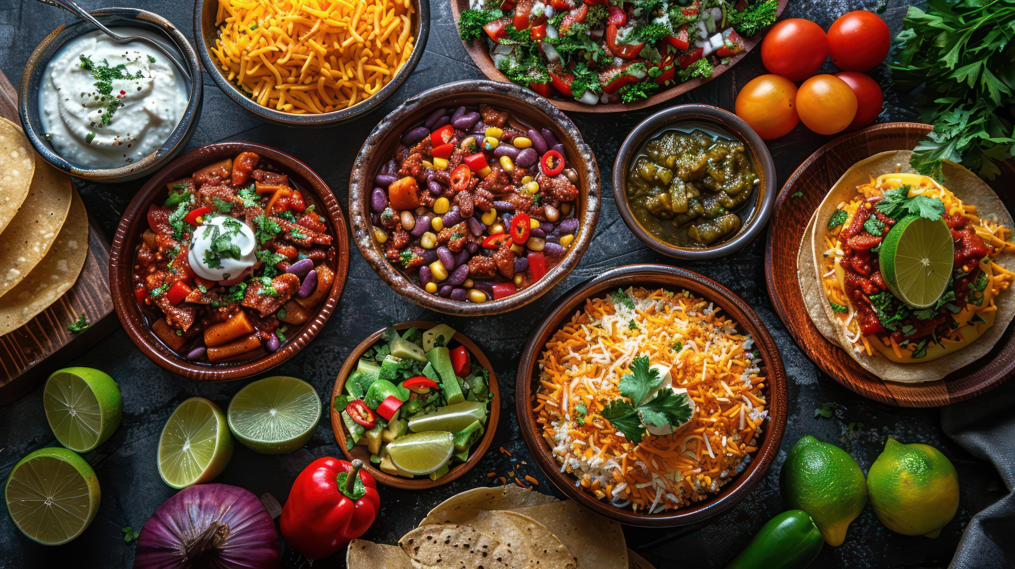 A family enjoying a festive meal with traditional Hispanic dishes, celebrating Hispanic Heritage Month. Stock Free