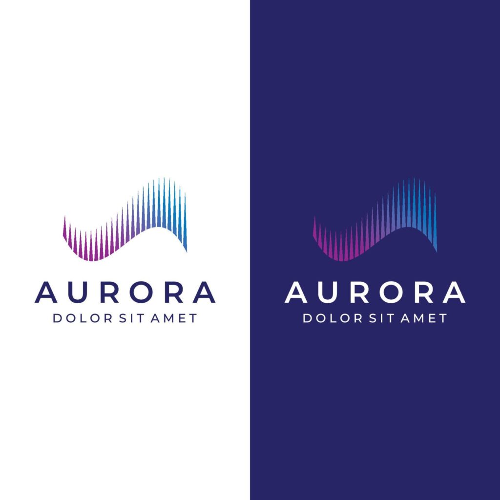 The light wave logo, inspired by the aurora light. With a modern concept. Stock Free and Free SVG