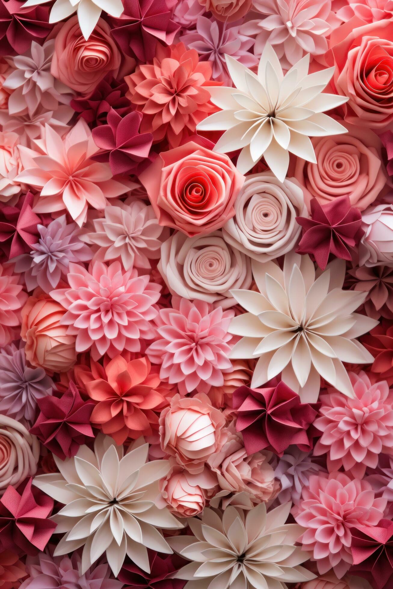 Pink flower bouquet background Stock Free