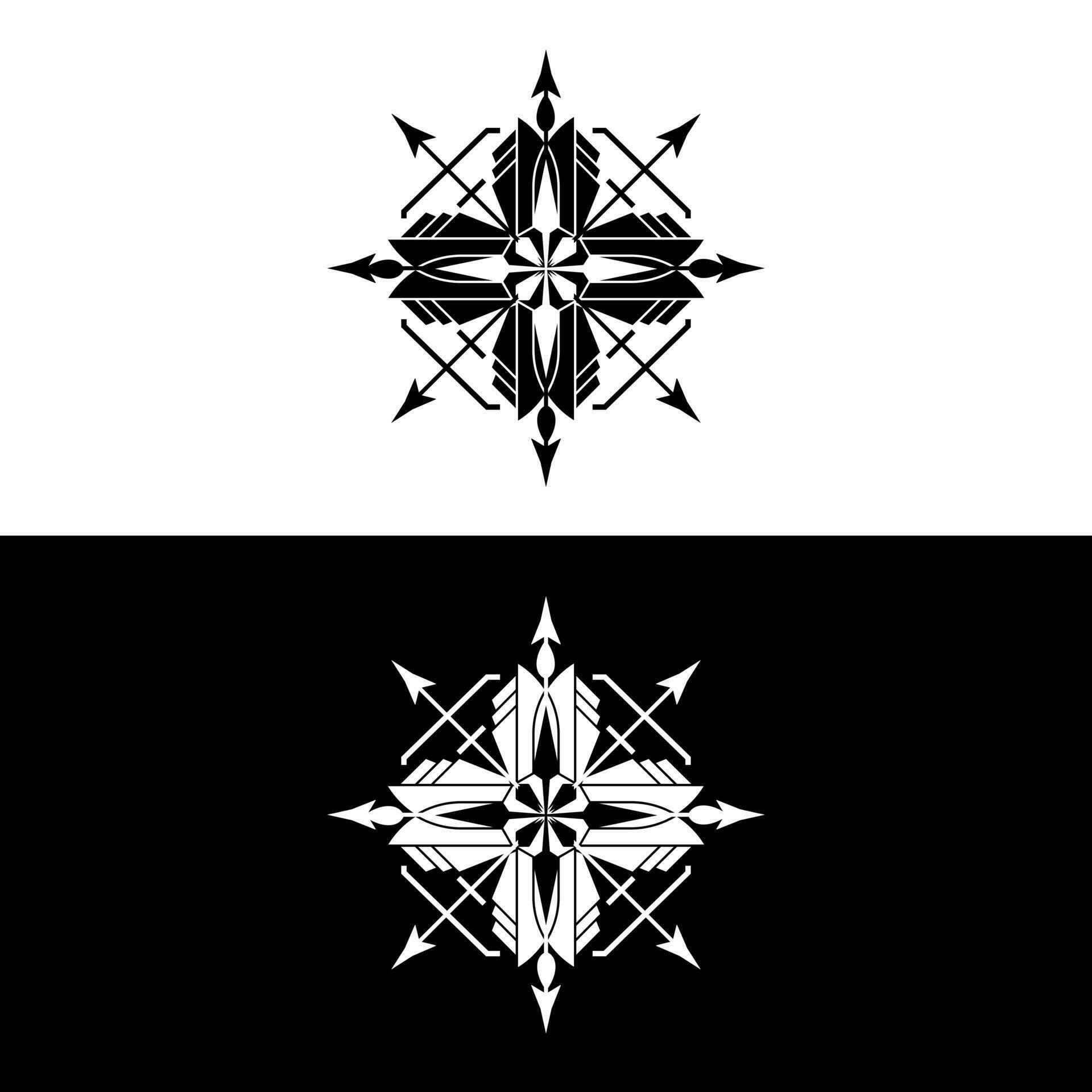 abstract black and white arrow design Stock Free