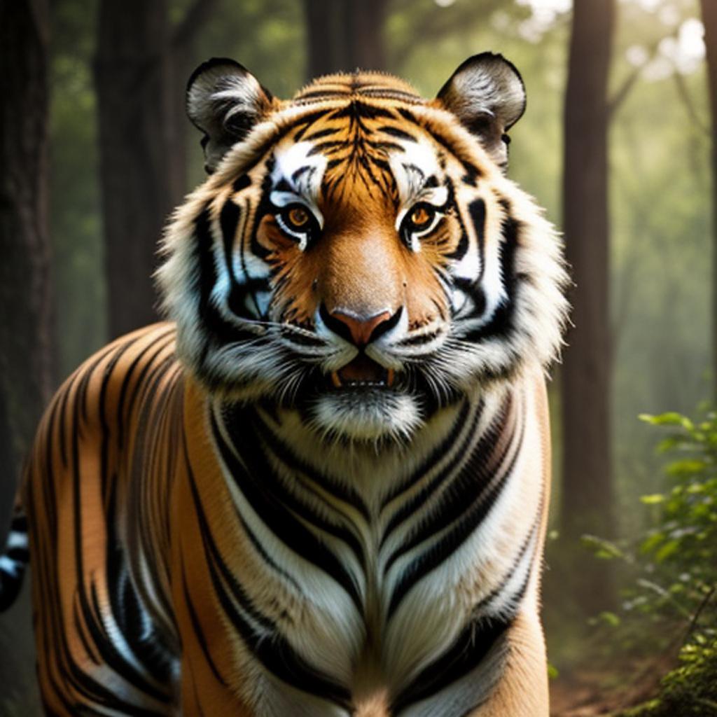 Wildlife nature with tiger, by @ai_generated