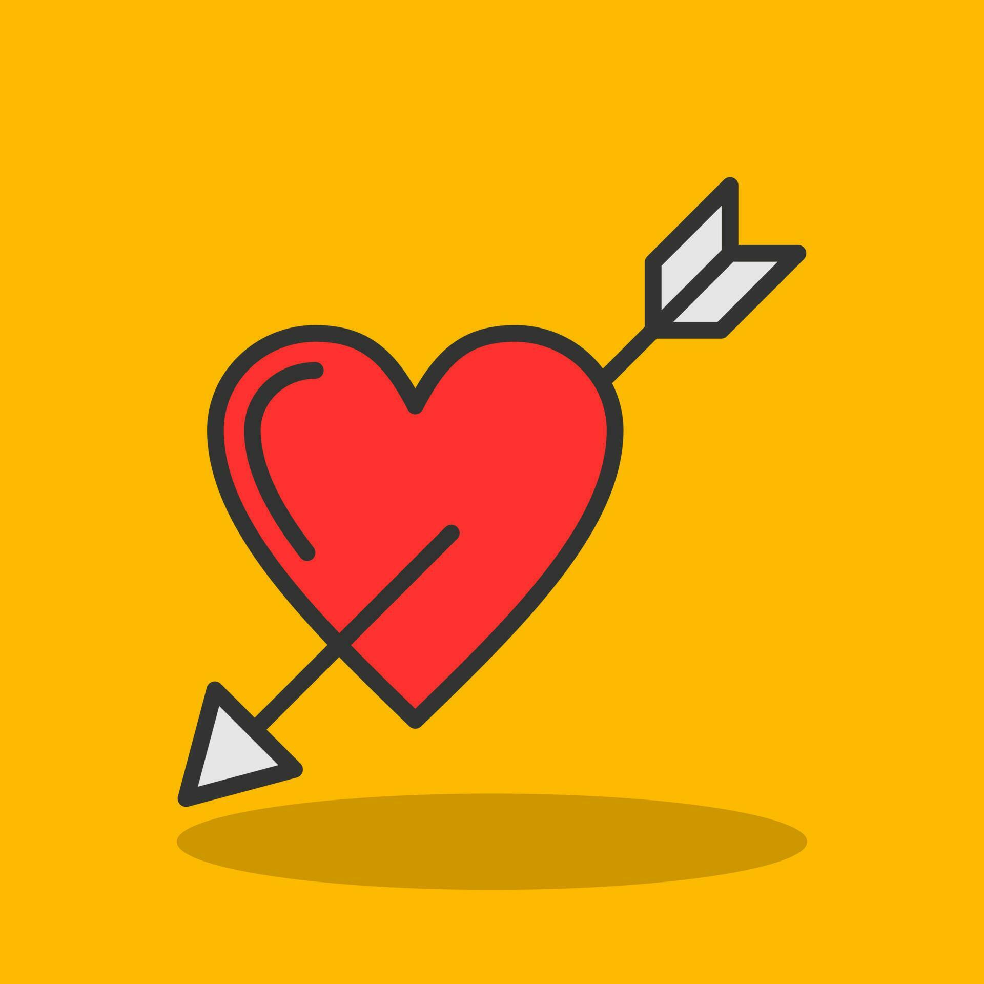 Heart Arrow Vector Icon Design Stock Free