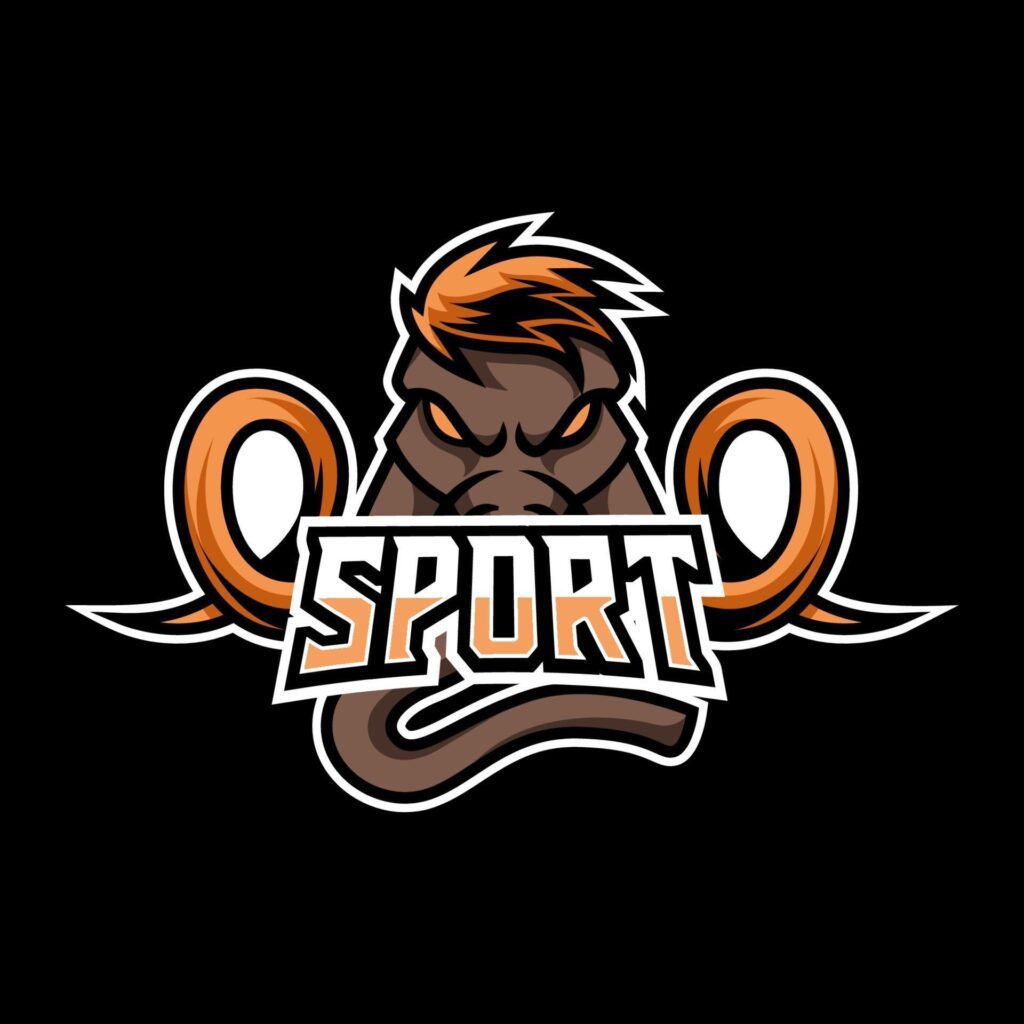 Mammoth sport gaming logo design Stock Free