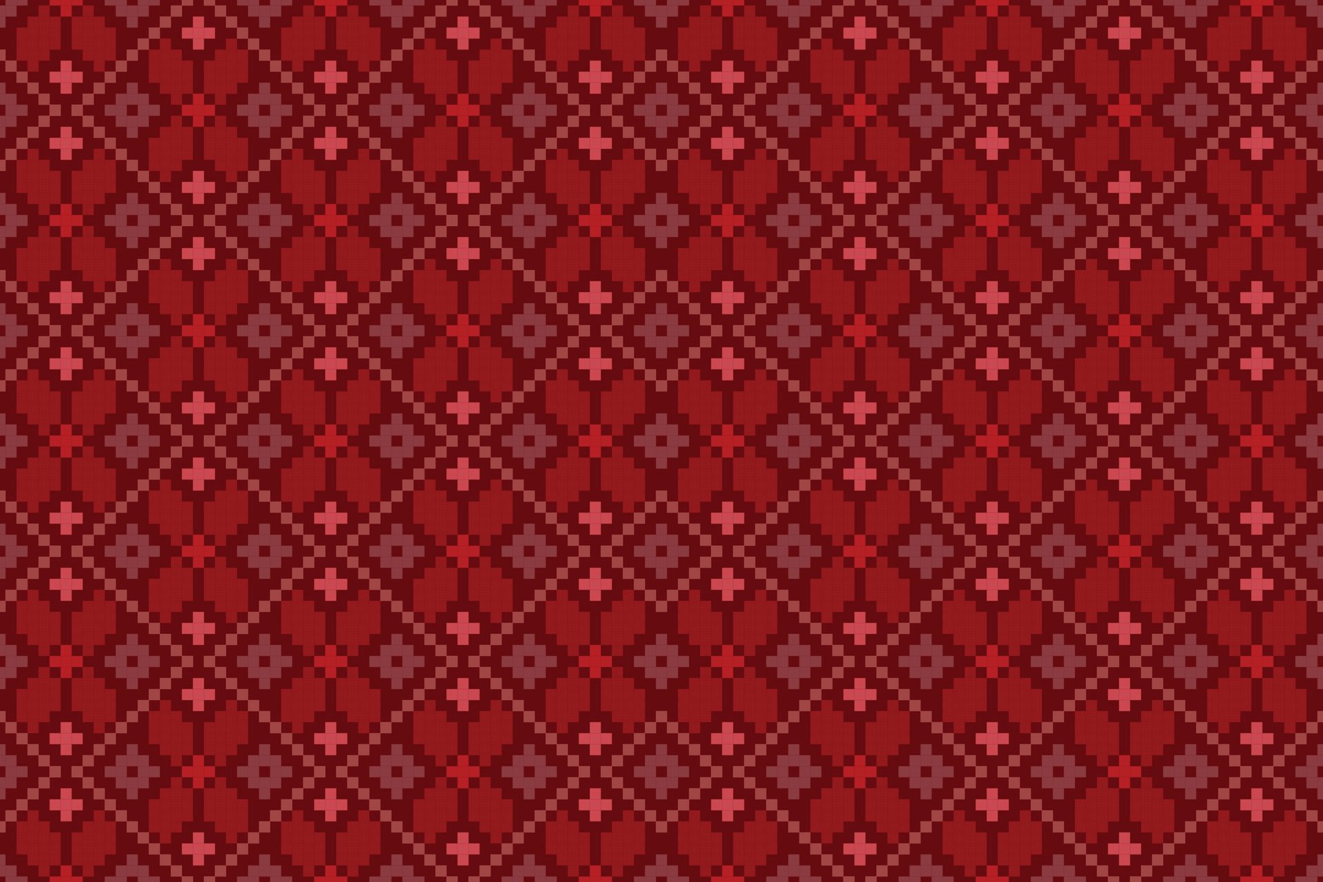 Dark red pixel seamless pattern fabric Free Vector