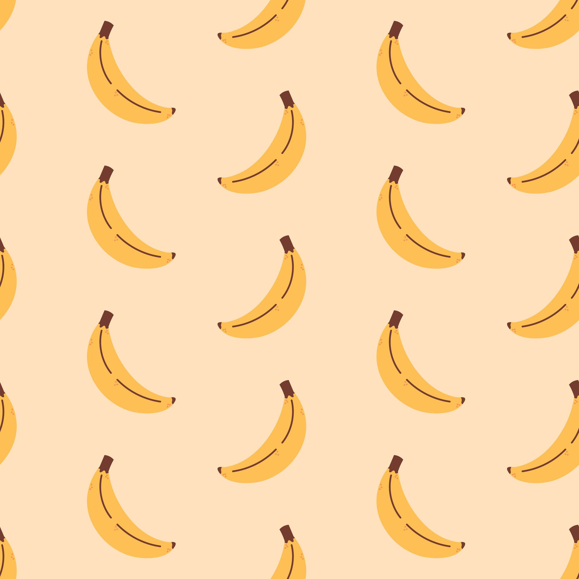 Banana Seamless Pattern Doodle Cartoon Free Vector