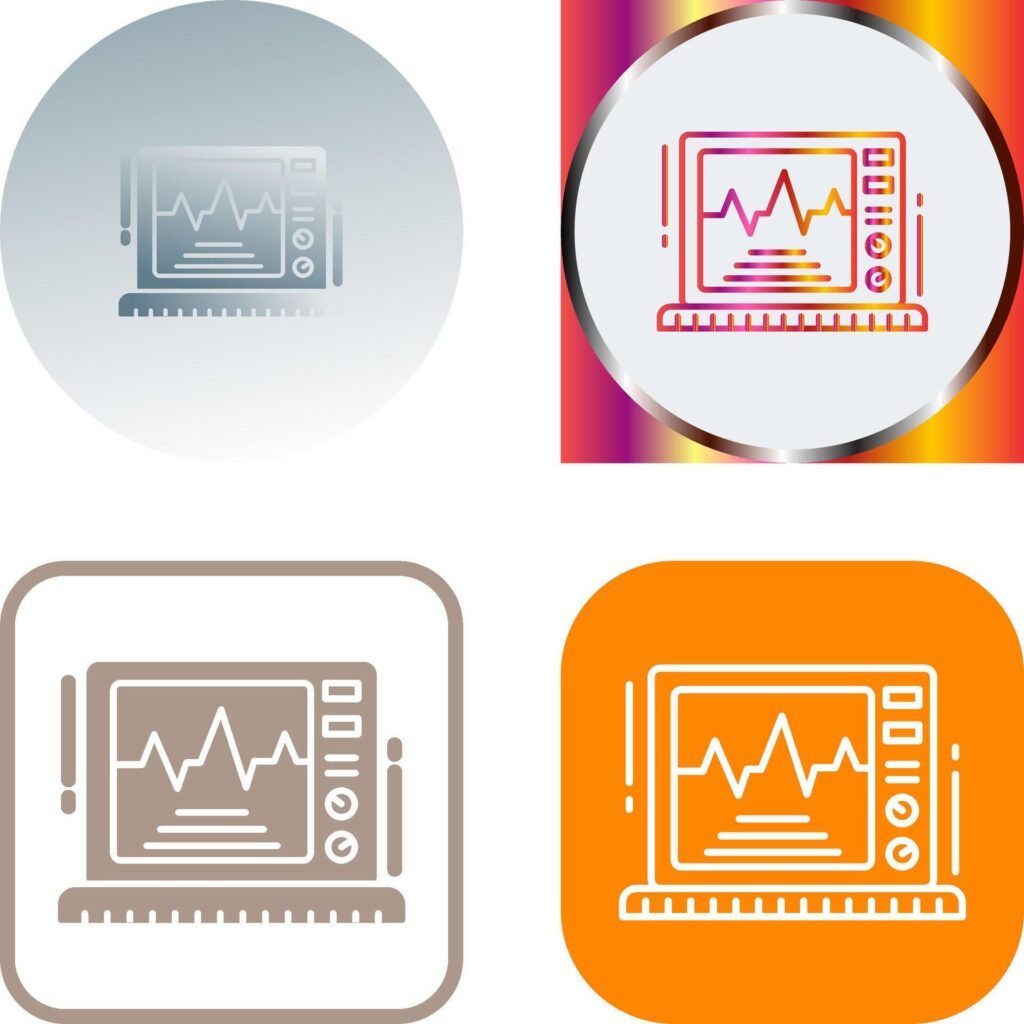 Ekg Monitor Icon Design Stock Free