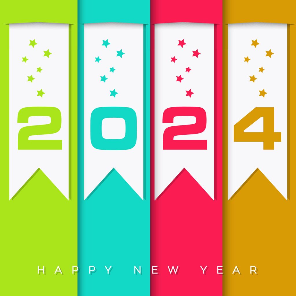 Happy new year full color background Free Vector