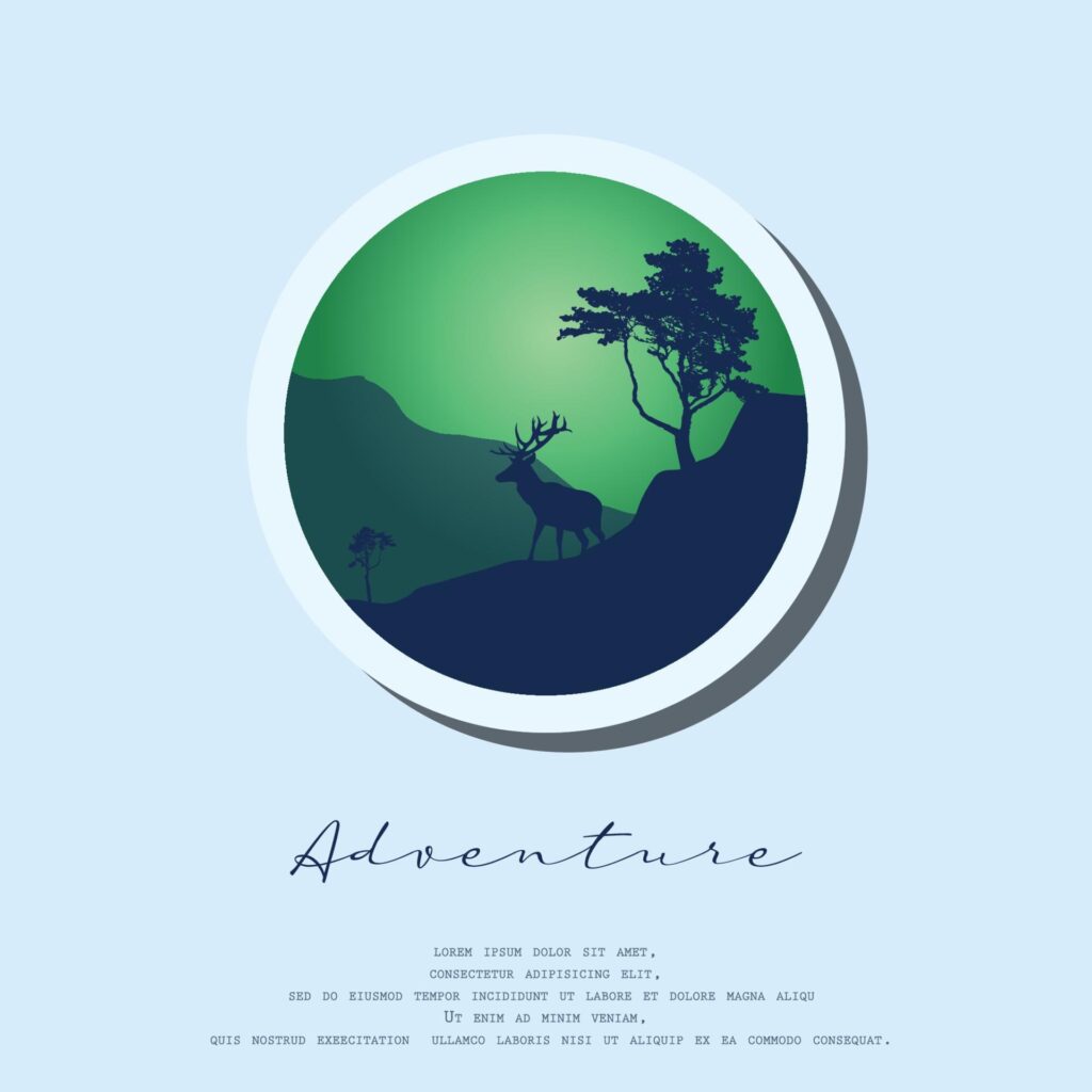 logo nature adventure, vector logo silhouette Stock Free and Free SVG