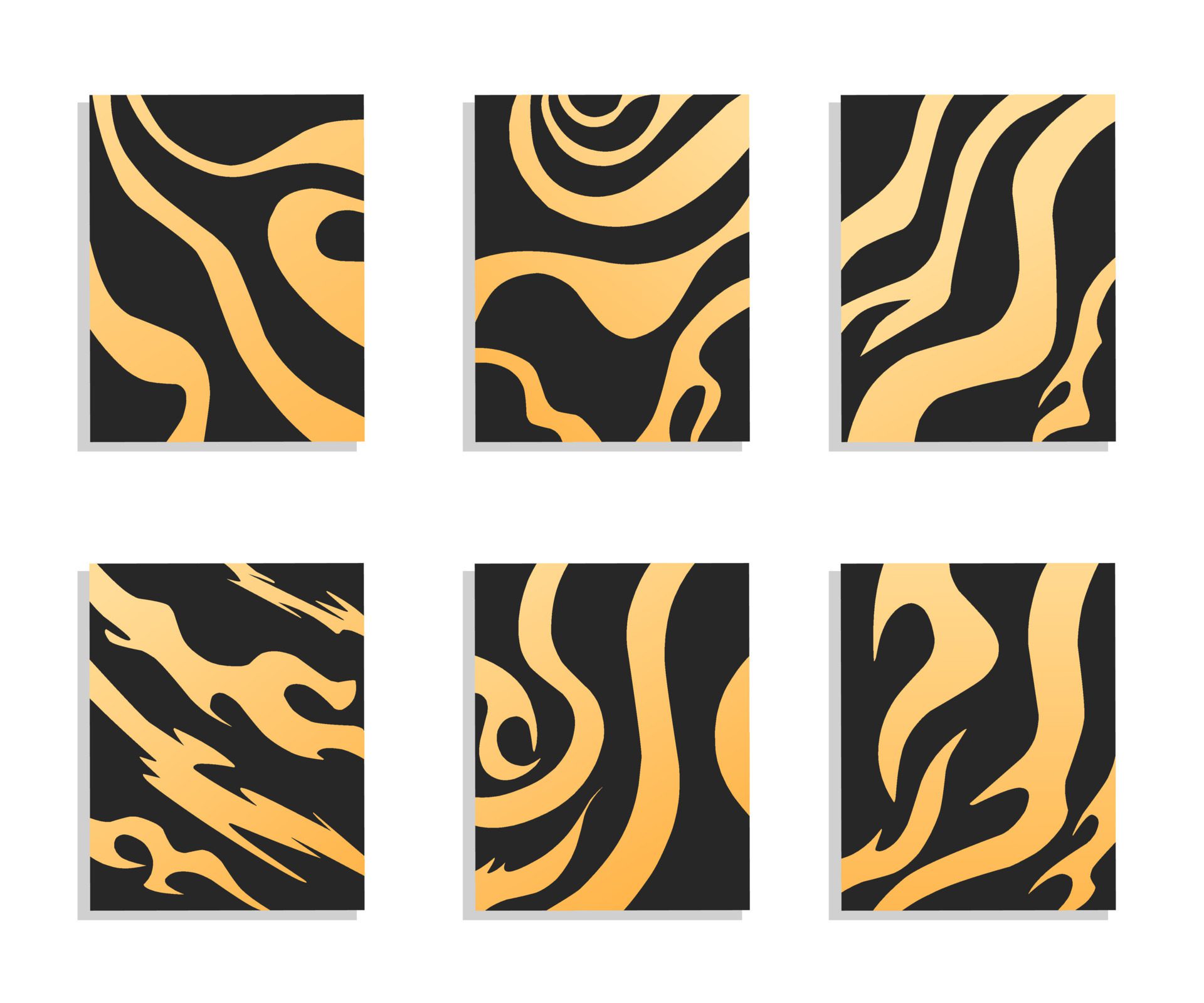 illustration vector graphic of set elegant tiger skin patterned cover design Free Vector and Free SVG