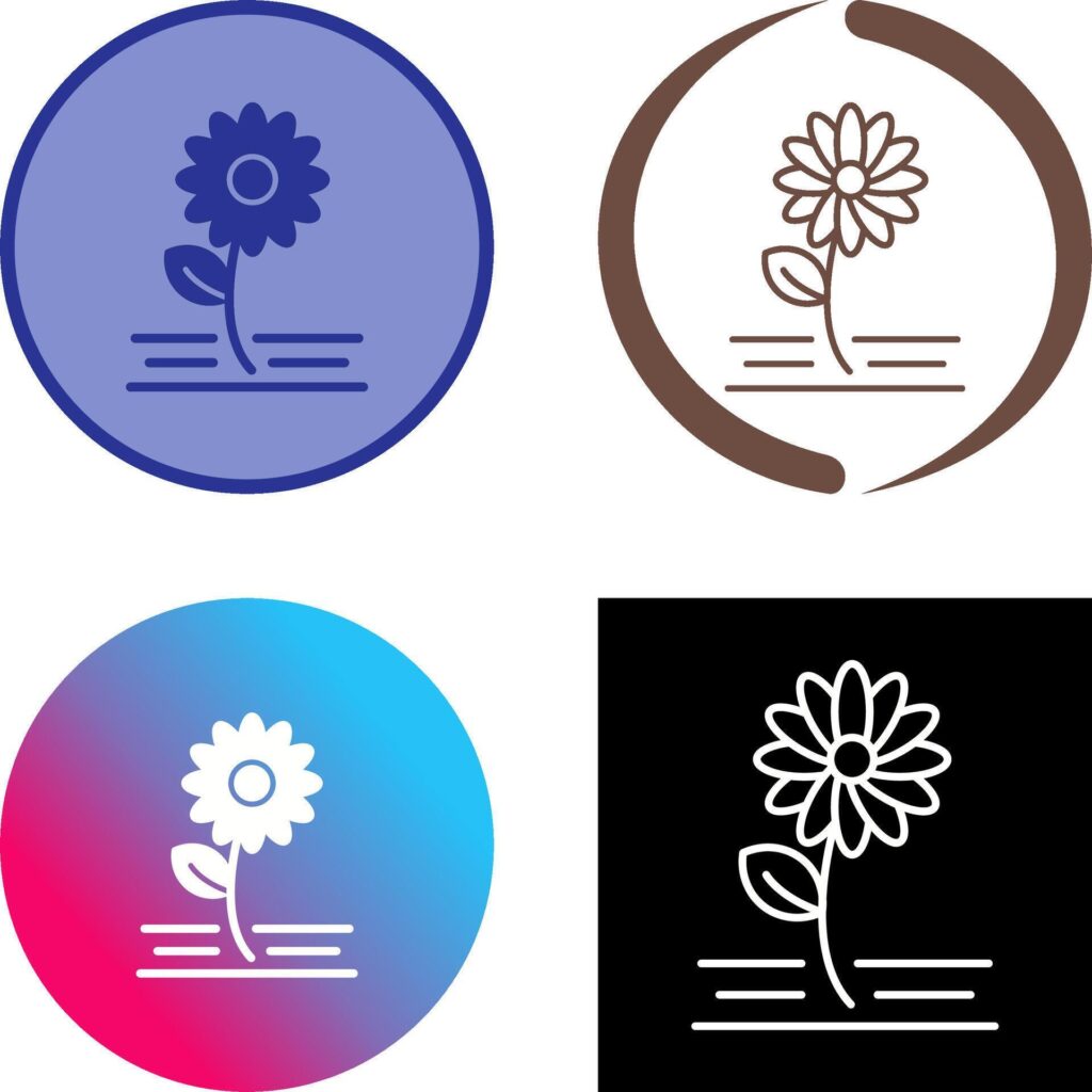 Flowers Icon Design Stock Free