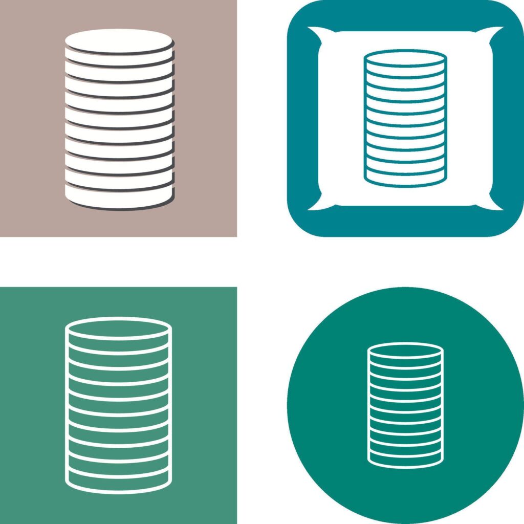 Stack of Coins Icon Design Stock Free