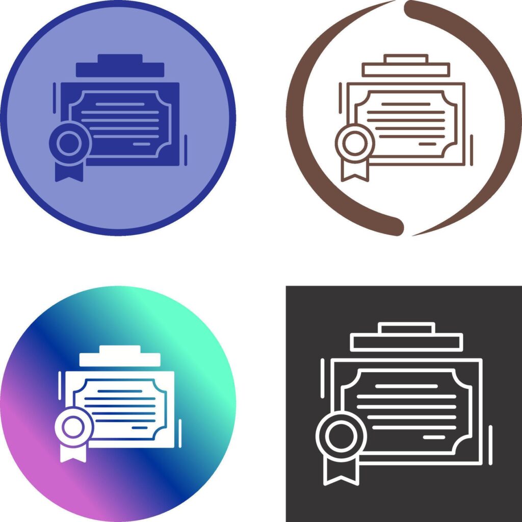 Certificate Icon Design Stock Free