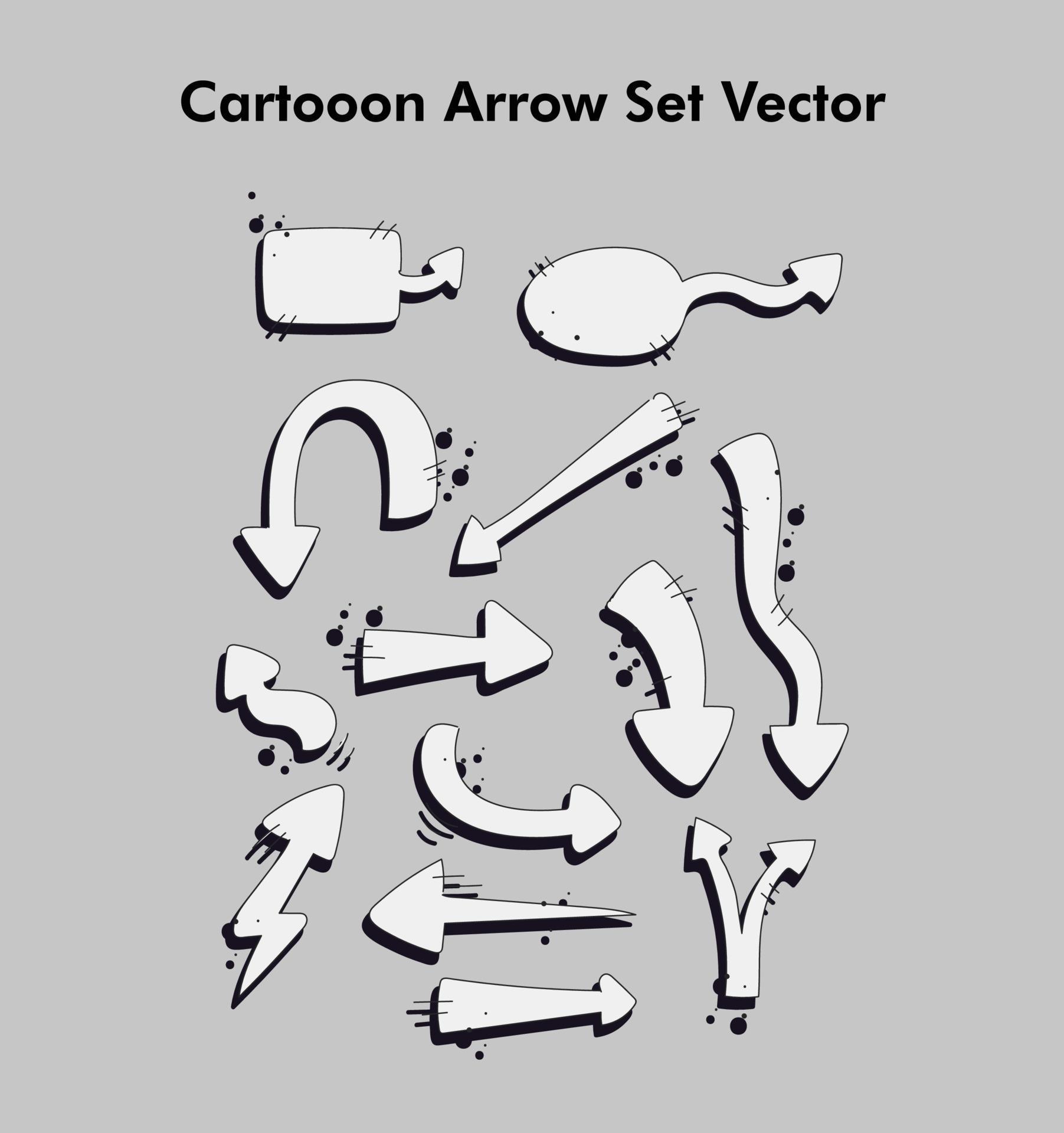 Cartoon Arrow Set Stock Free