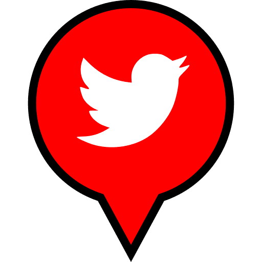 Twitter, pin, navigation icon