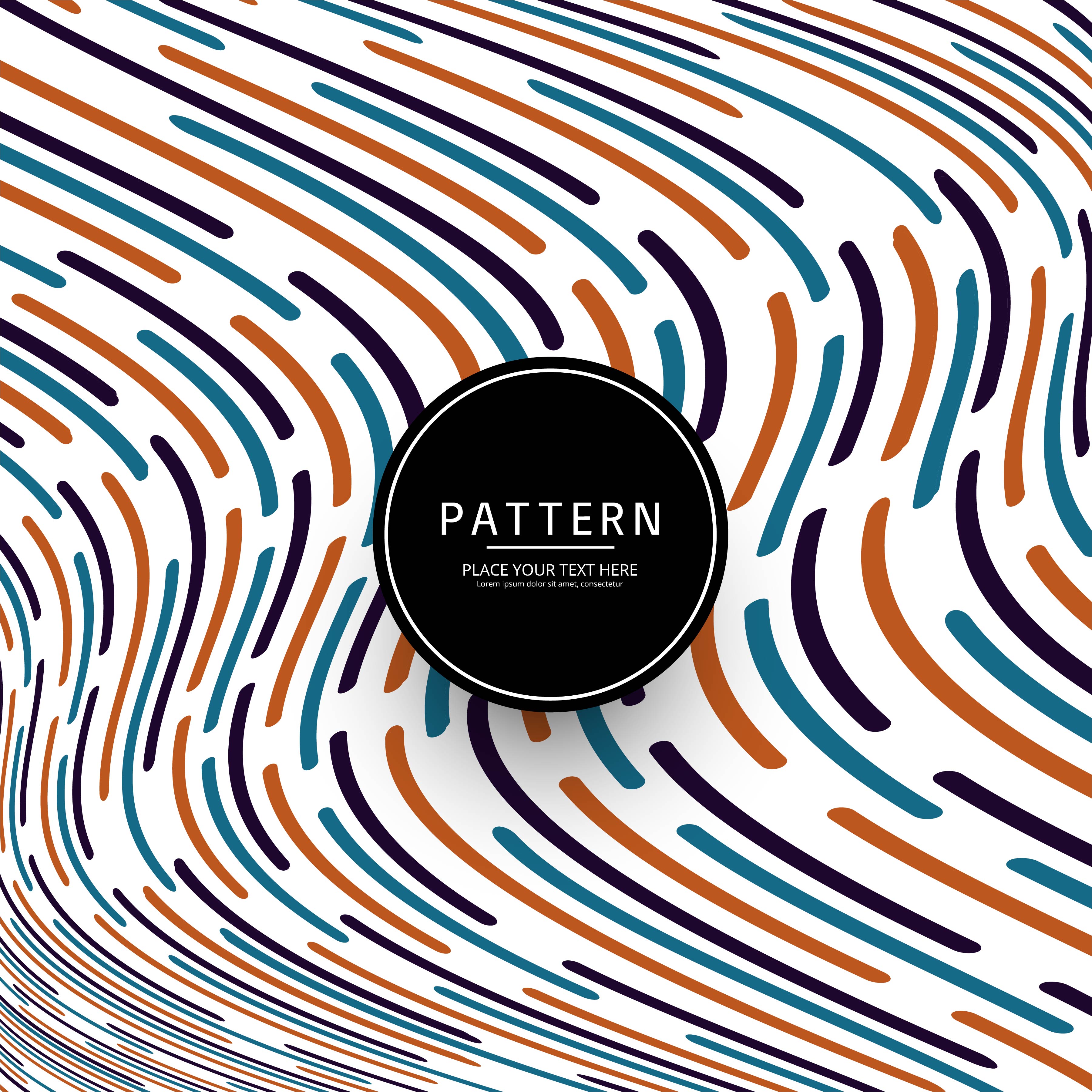 Modern colorful lines pattern background Free Vector