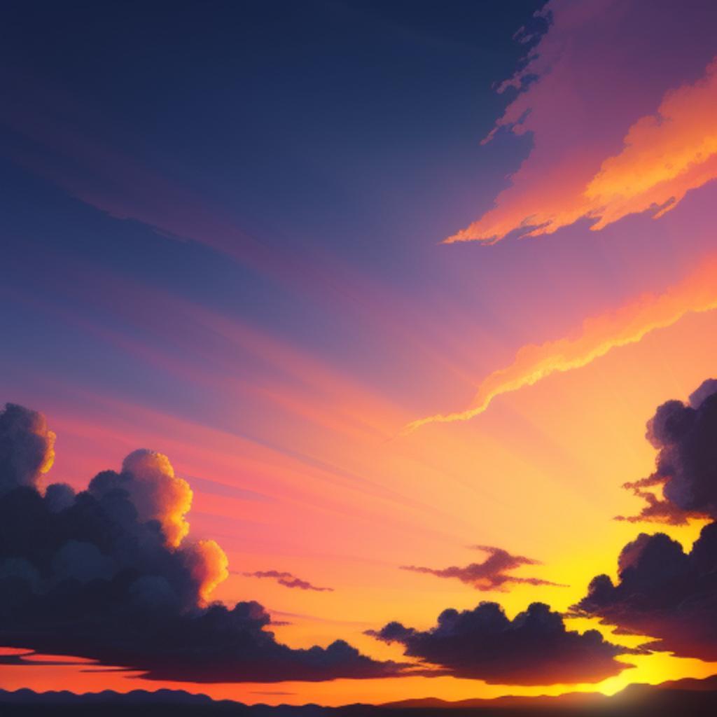 Background, Sunset Sky with by @ai_generated