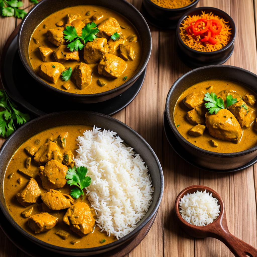 Chicken curry making in by @ai_generated