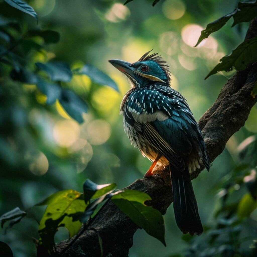 photograph of a beautiful colorful bird in the Amazon rainforest in Brazil Free Photo