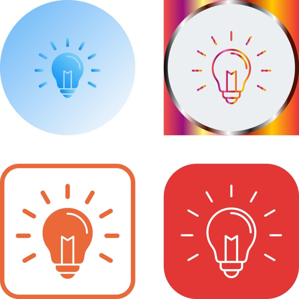 Light Bulb Icon Design Stock Free