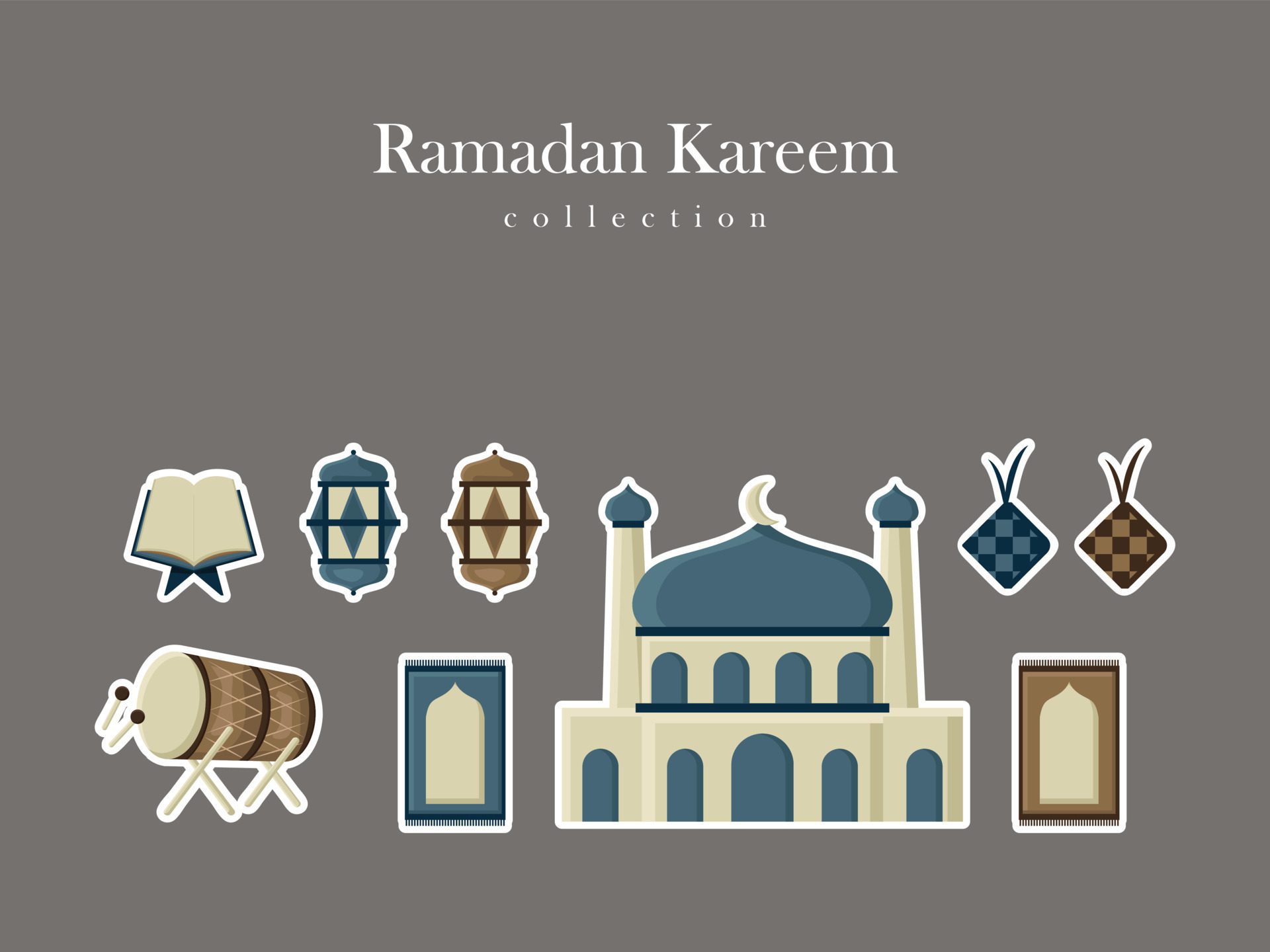 ramadan islamic mubarak background arab illustration ornament pattern element abstract arabic islam Free Vector